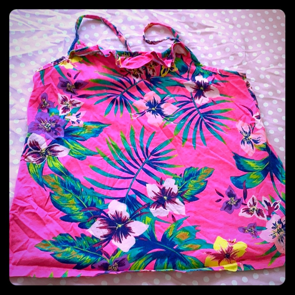 Floral spaghetti strap top.